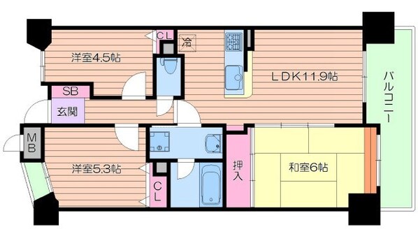 ライオンズマンション阿倍野阪南町第２の物件間取画像